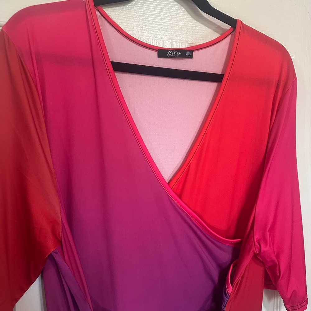 Lilly Ombré Wrap Maxi Dress